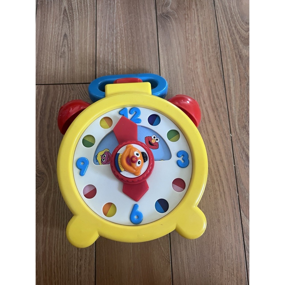RARE Sesame Street Child's Toy Clock Jim Henson  Elmo & Friends Tyco